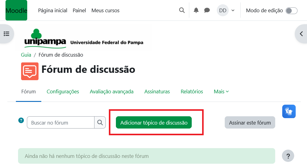 Fórum de discussão