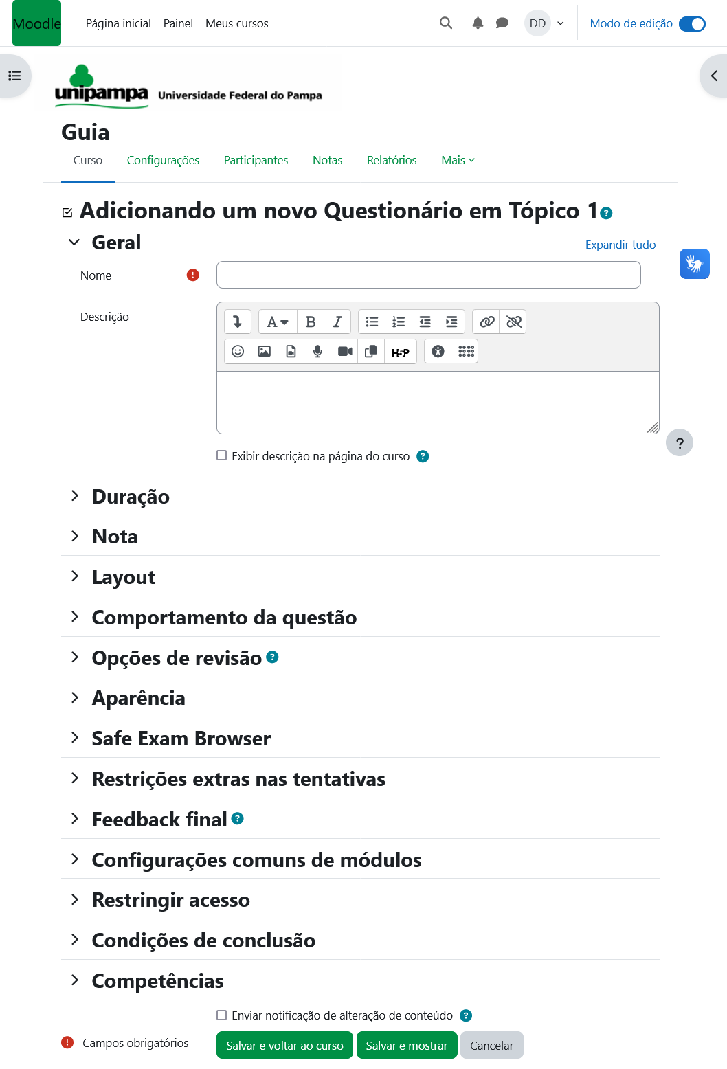 Questionário