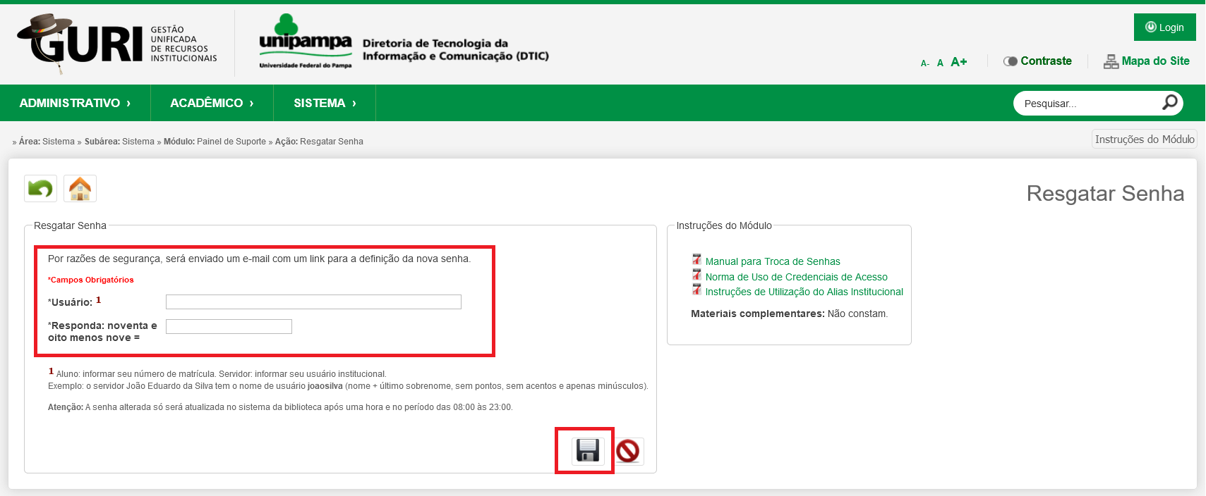 Acesso a plataforma